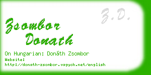 zsombor donath business card