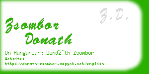 zsombor donath business card